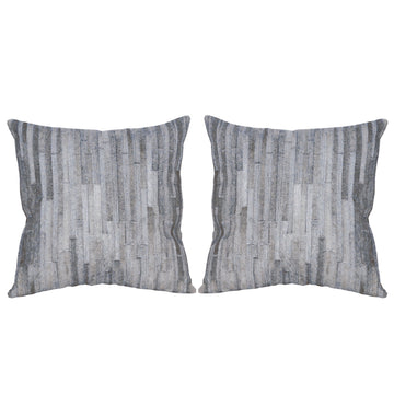 Hilason Cowhide Leather Hair-On Patchwork Cushion Pillow Cover